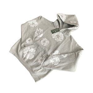 Denim Tears Hoodie (Light Grey & White)